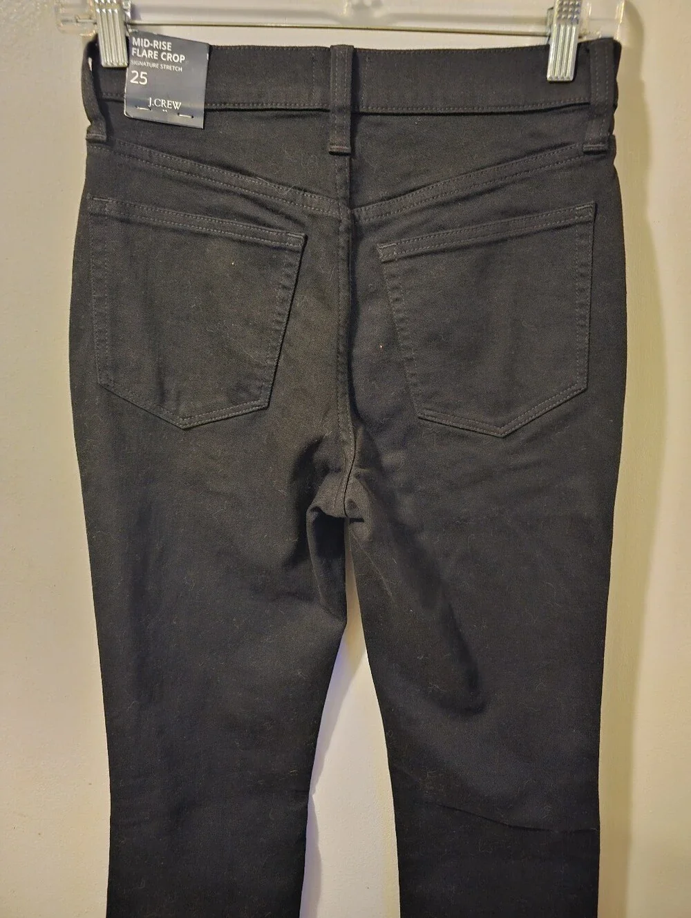 J. Crew Mid Rise Flare Crop Jeans Black Women's Size 25 NWT